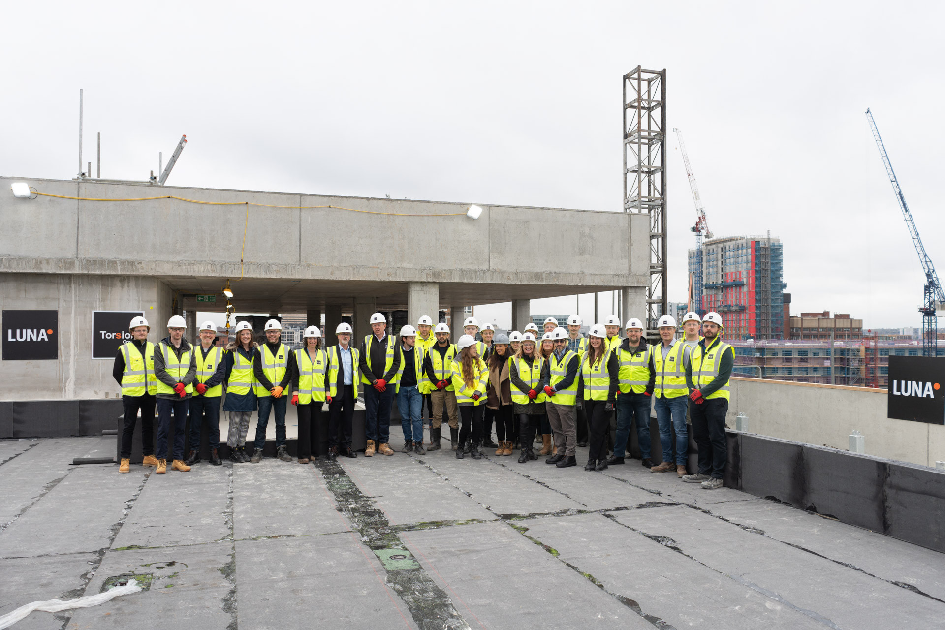 Burley Studios topping out ceremony